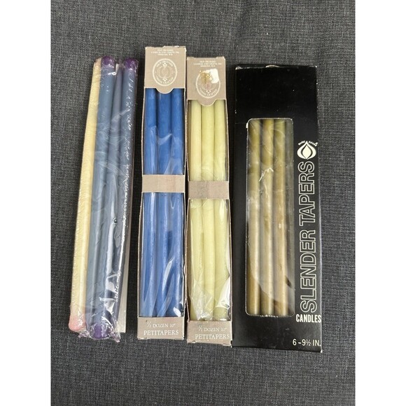 Vintage 10” Taper Candles Lot of 22 9.5-10” Slender Guild House Petitapers NEW - Picture 1 of 6